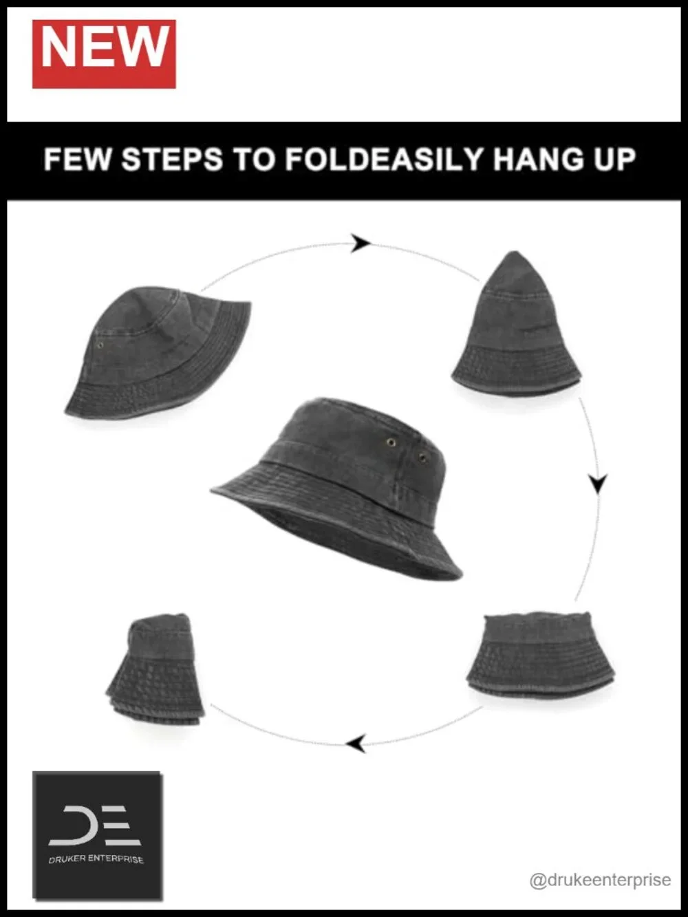 Retro Cotton Bucket Hat Foldable Sun Hat Summer Beach Fishing UV Protection